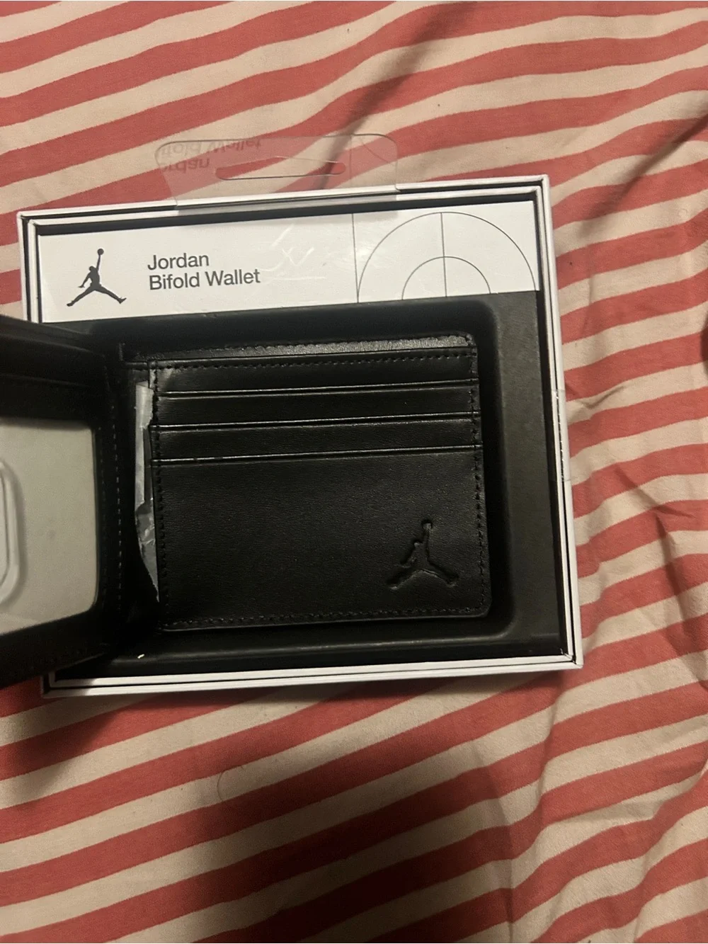 Jordan Black Bifold Wallet with Gold Jumpman Accent